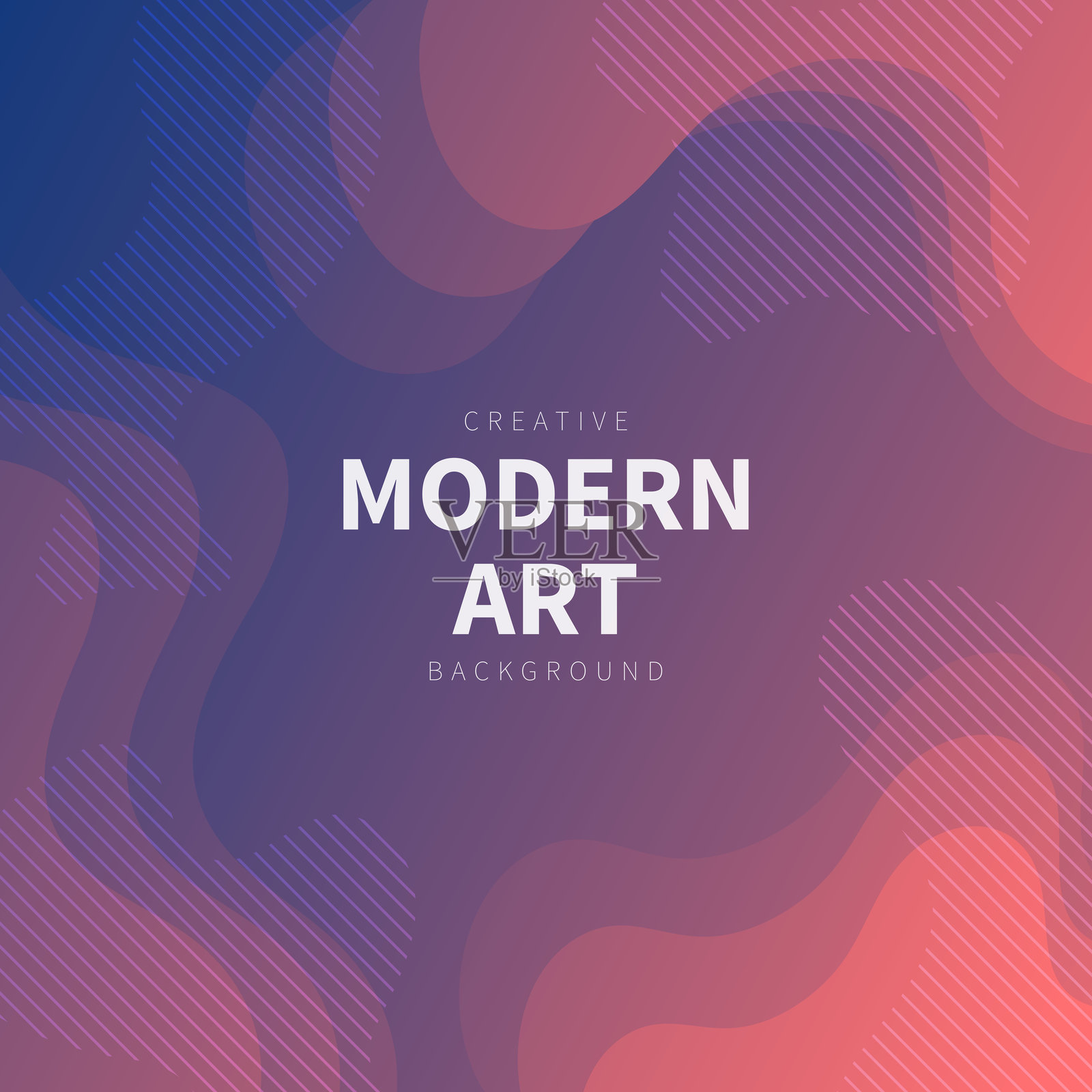 流畅的抽象设计，紫色渐变 - 时尚背景插画图片素材