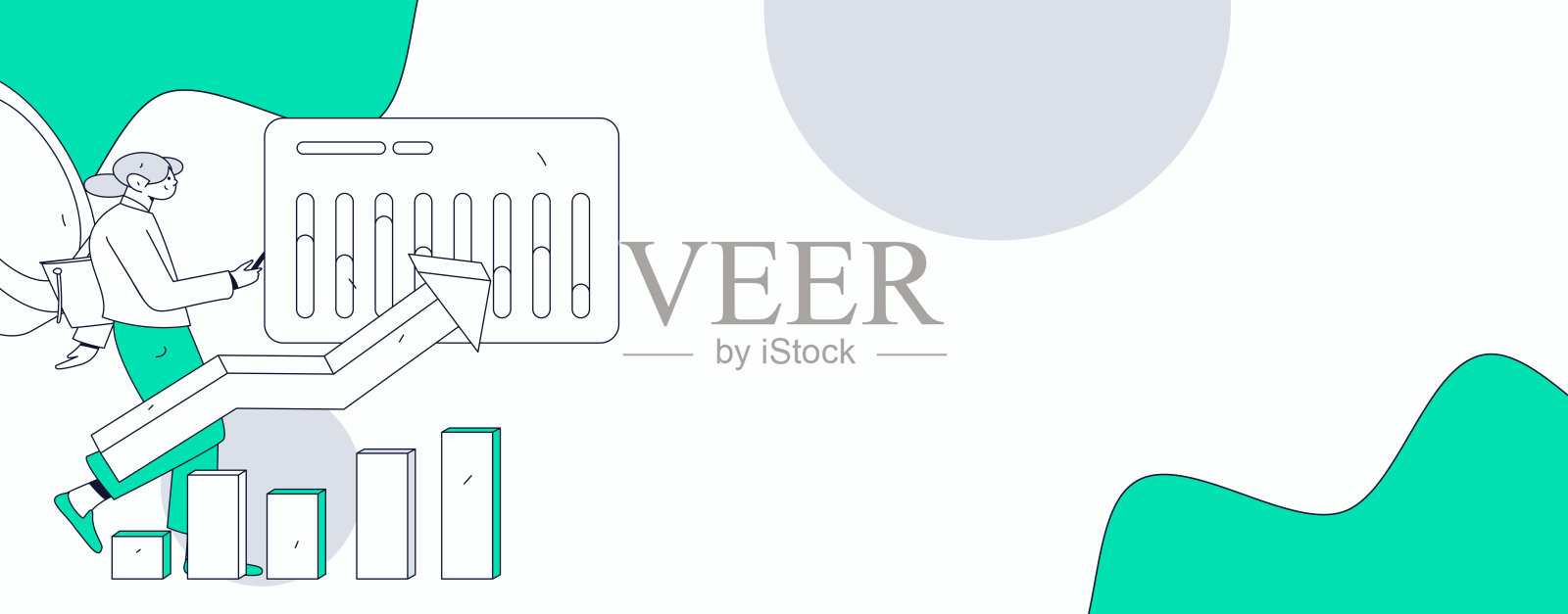 互联网金融管理投资扁平化矢量概念操作手绘插图插画图片素材