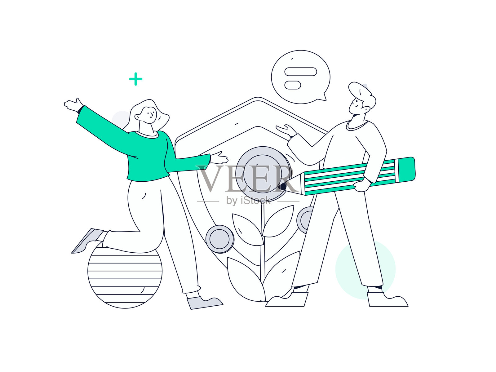 互联网金融管理投资扁平化矢量概念操作手绘插图插画图片素材