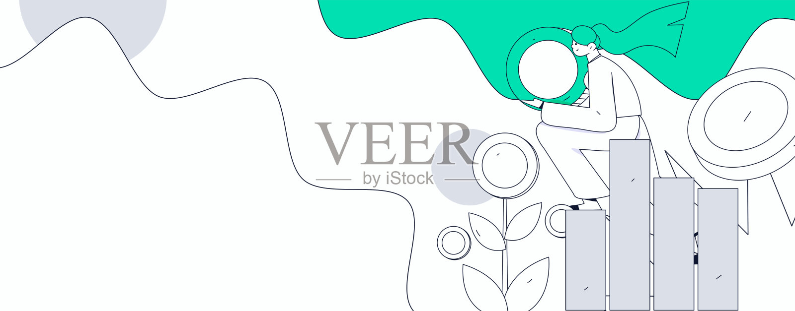 互联网金融管理投资扁平化矢量概念操作手绘插图插画图片素材