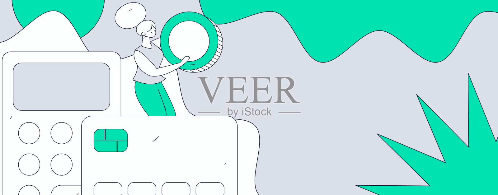 互联网金融管理投资扁平化矢量概念操作手绘插图插画图片素材