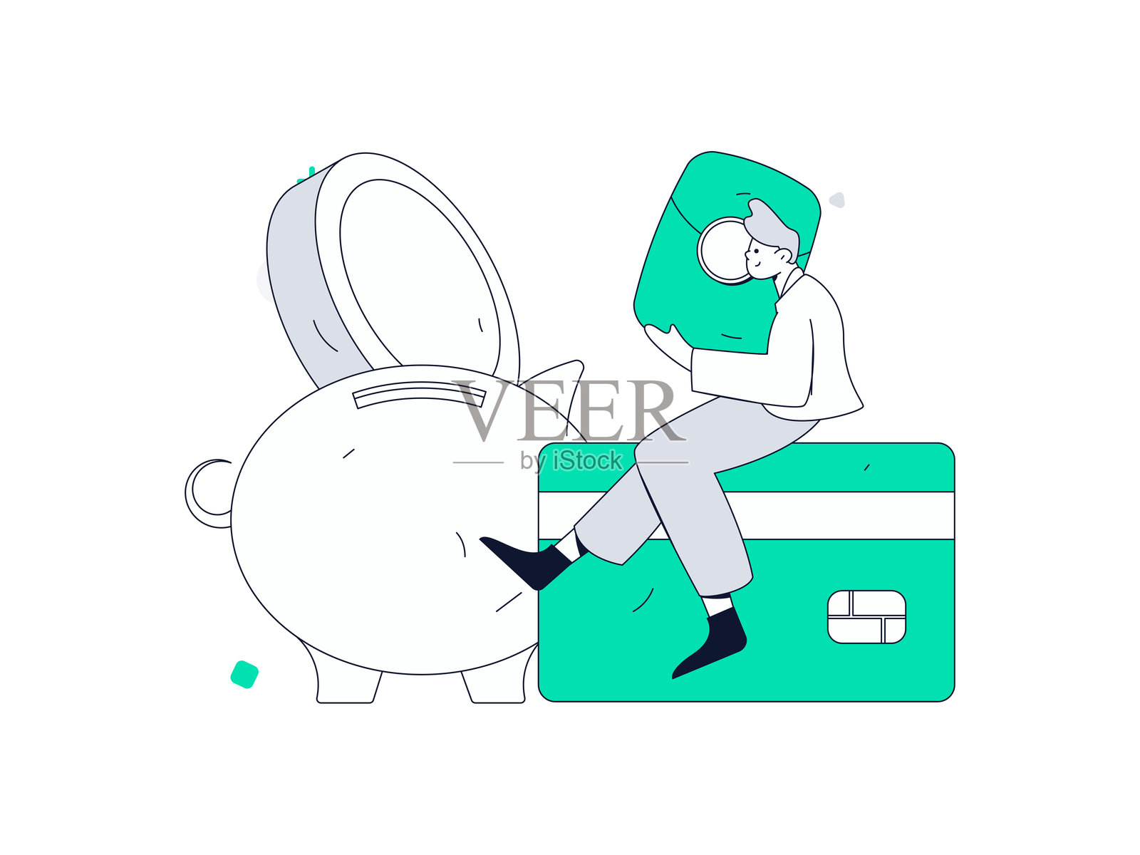 互联网金融管理投资扁平化矢量概念操作手绘插图插画图片素材