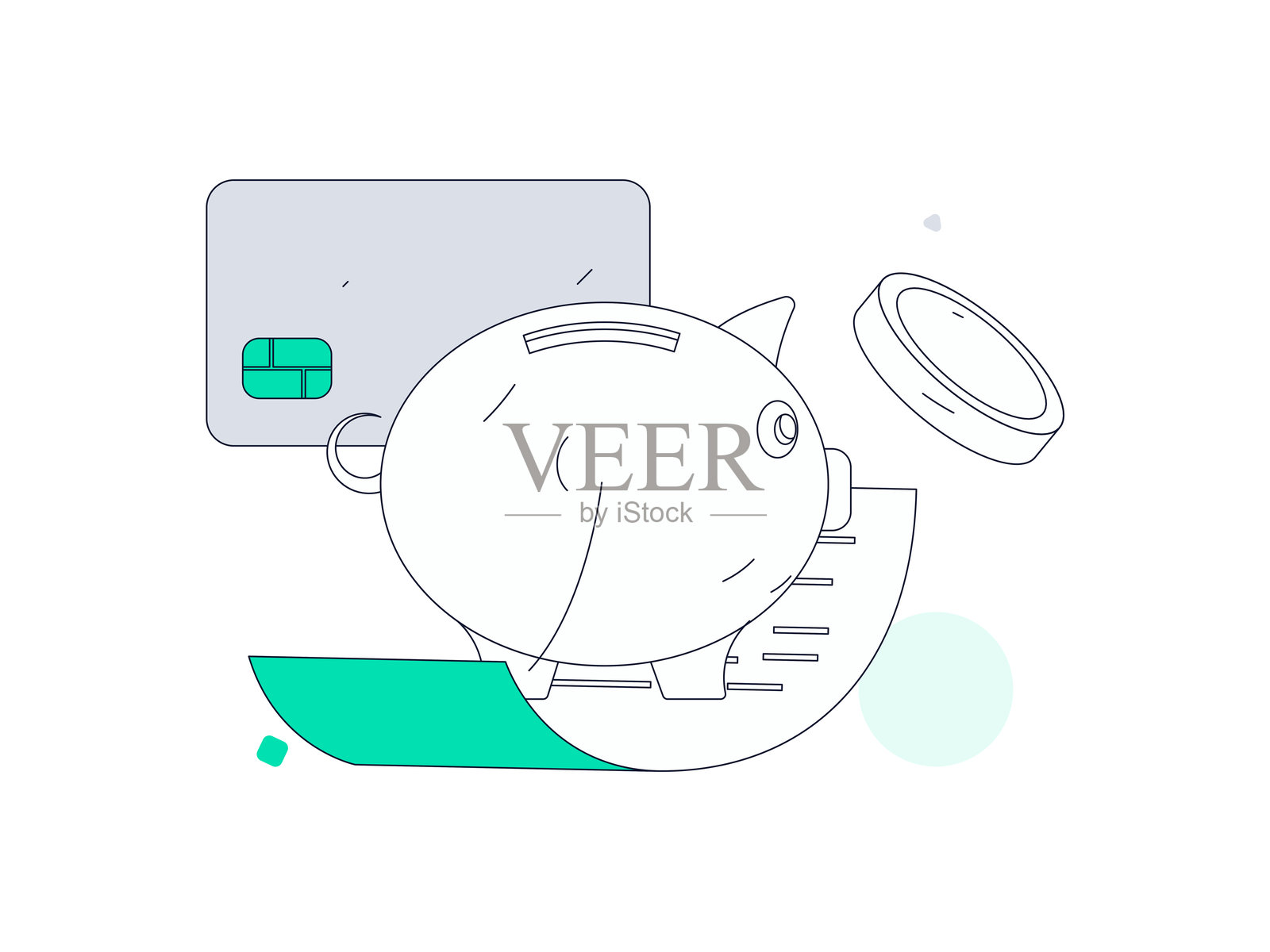 互联网金融管理投资扁平化矢量概念操作手绘插图插画图片素材