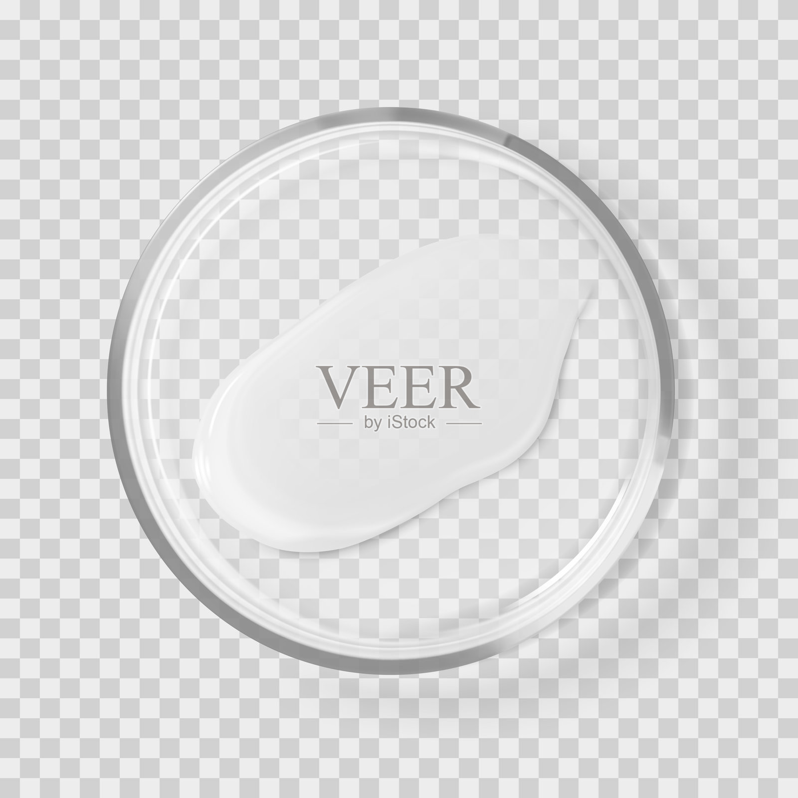 清爽的面霜涂抹护肤美容产品，真实插图。护肤和身体护理化妆品的实验室测试与研究。插画图片素材