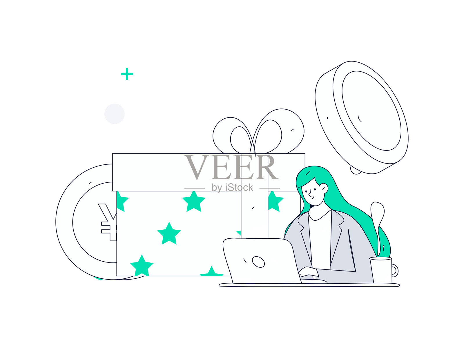 互联网金融管理投资扁平化矢量概念操作手绘插图插画图片素材