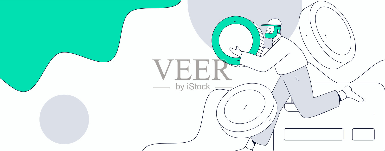 互联网金融管理投资扁平化矢量概念操作手绘插图插画图片素材