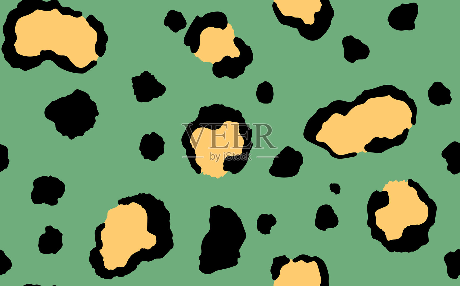 抽象现代豹纹无缝图案。动物潮流背景。彩色装饰矢量股票插图印刷，卡片，明信片，织物，纺织品。现代装饰的风格化皮肤插画图片素材