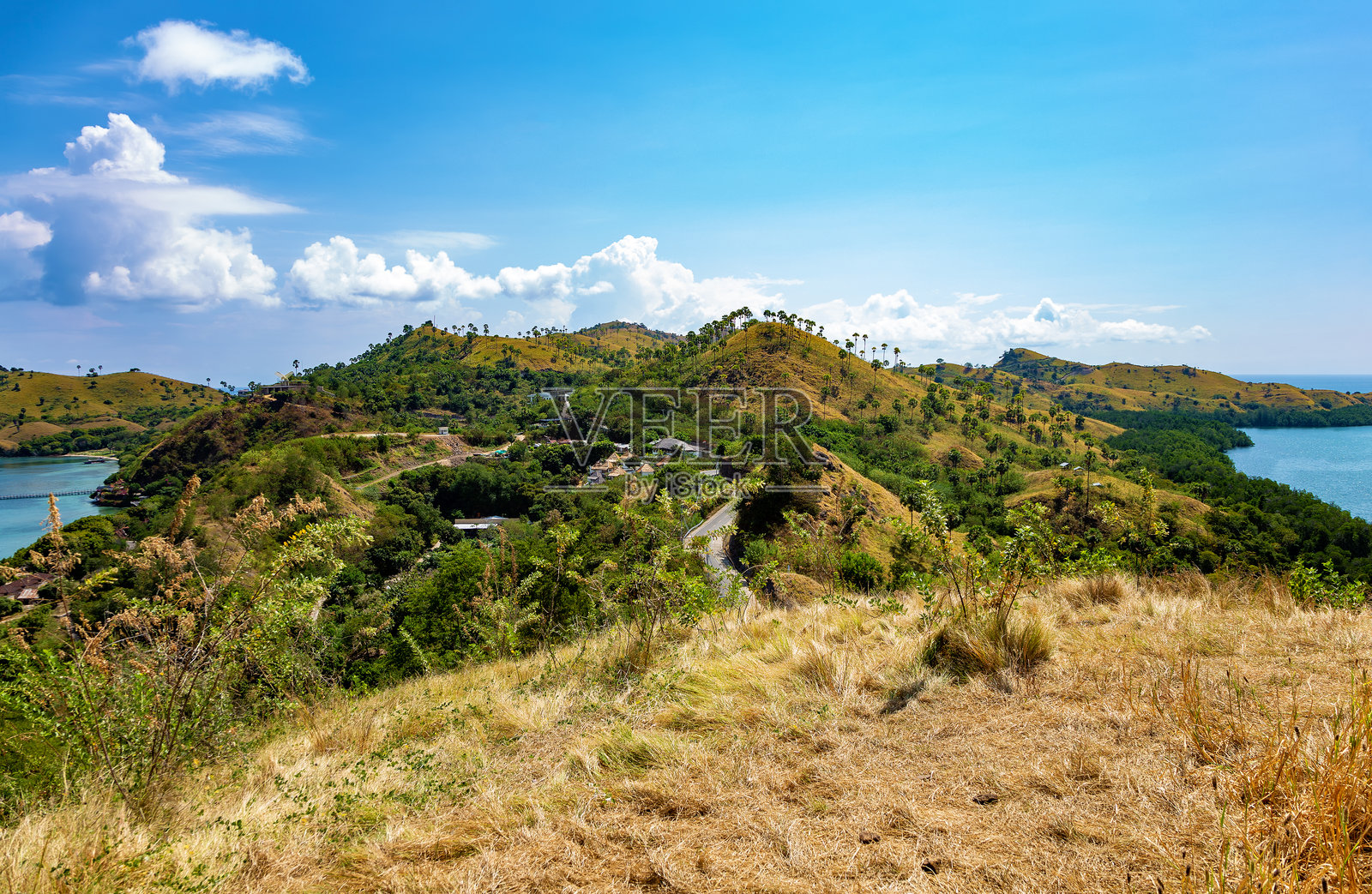 印度尼西亚东努沙登加拉省弗洛雷斯岛拉布安巴霍北海岸。照片摄影图片