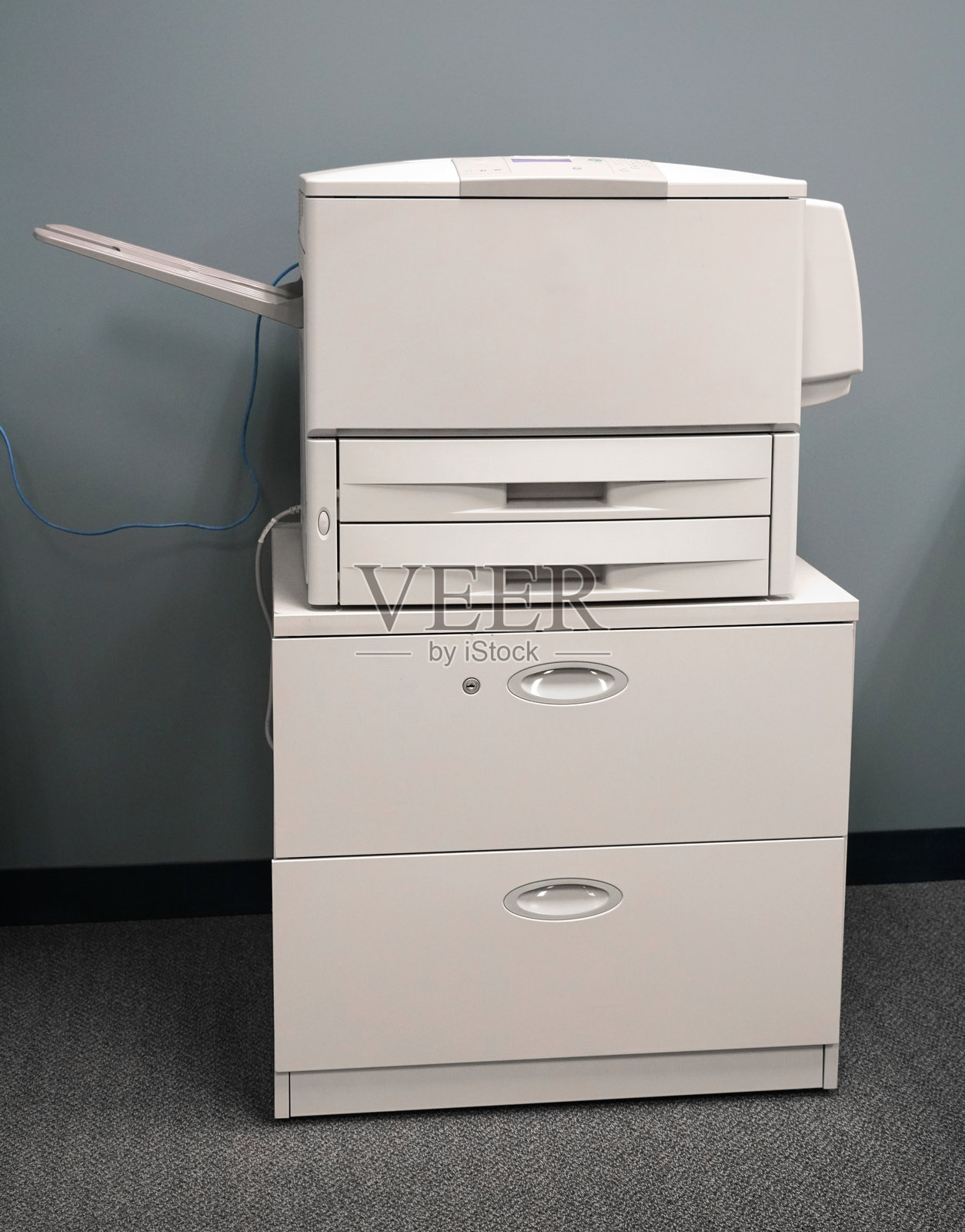 办公室房间内复印机的特写镜头照片摄影图片