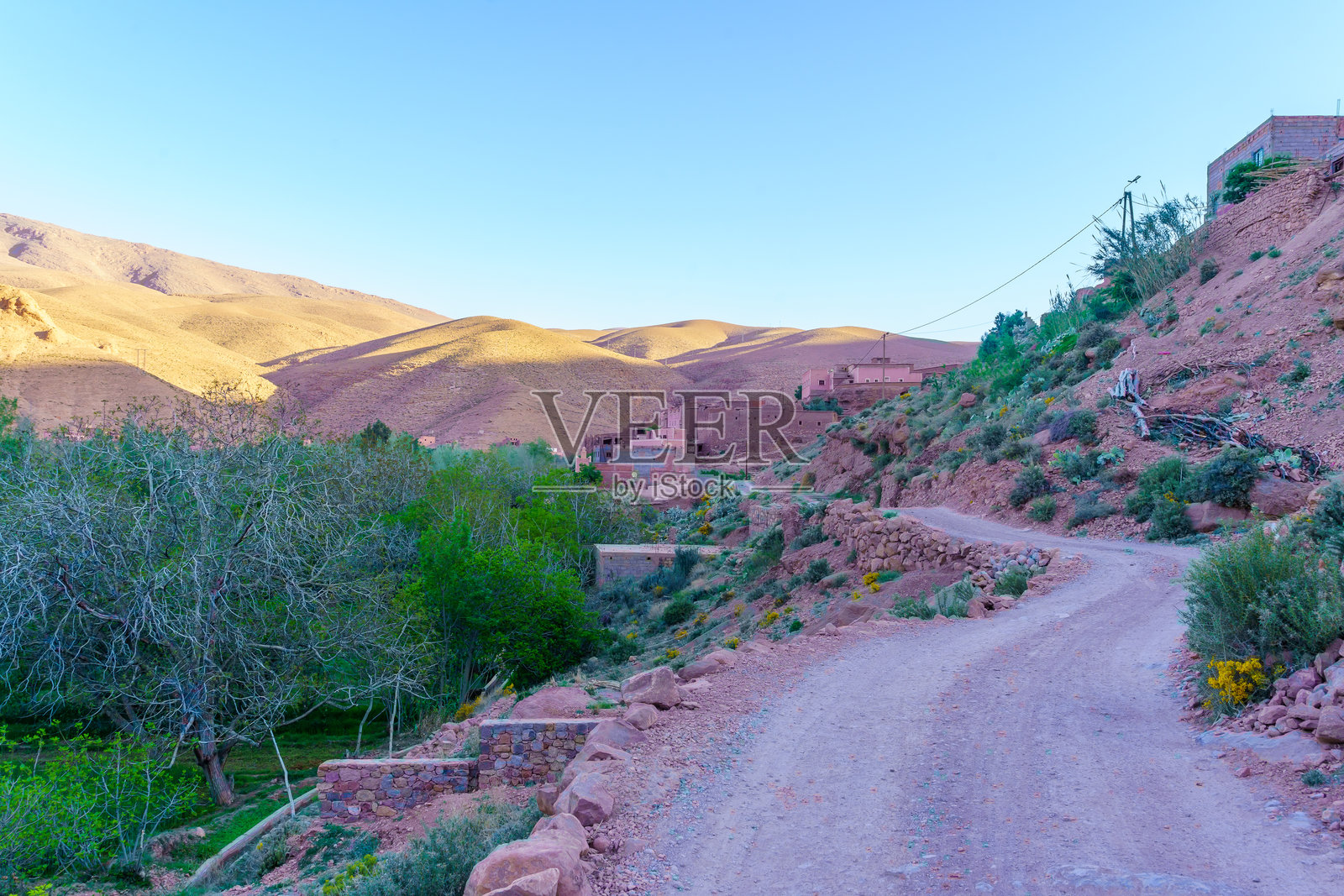 达德斯峡谷风景，高阿特拉斯山脉照片摄影图片