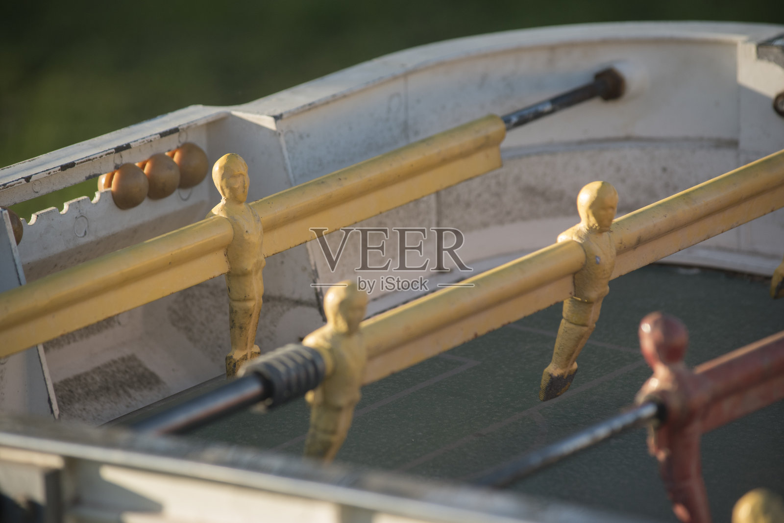 桌上足球人物的细节照片摄影图片