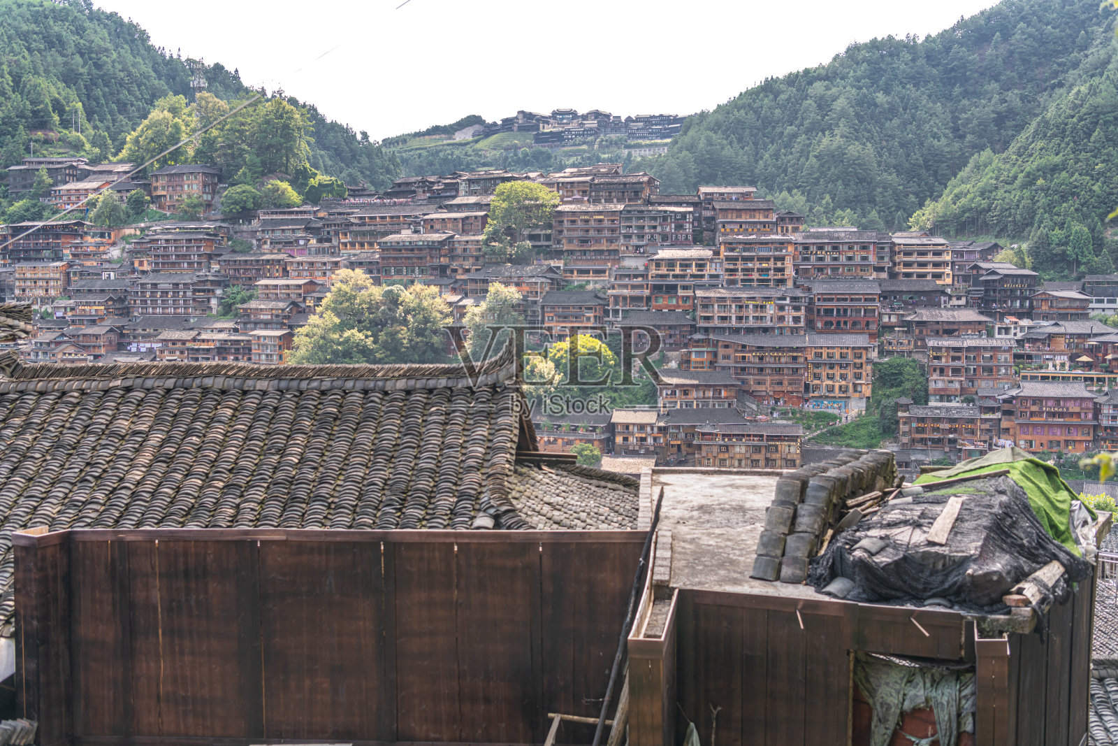 中国贵州省黔东南西江苗寨的1000户家庭照片摄影图片