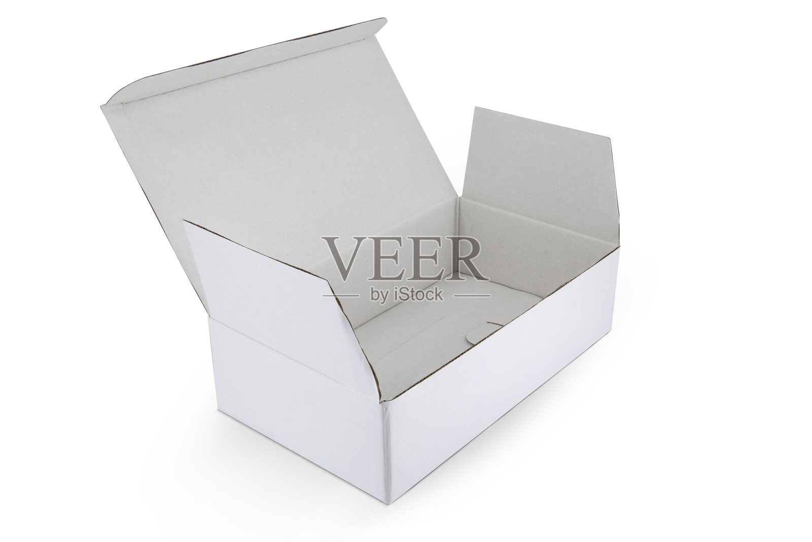 白色纸板箱，孤立在白色背景上照片摄影图片