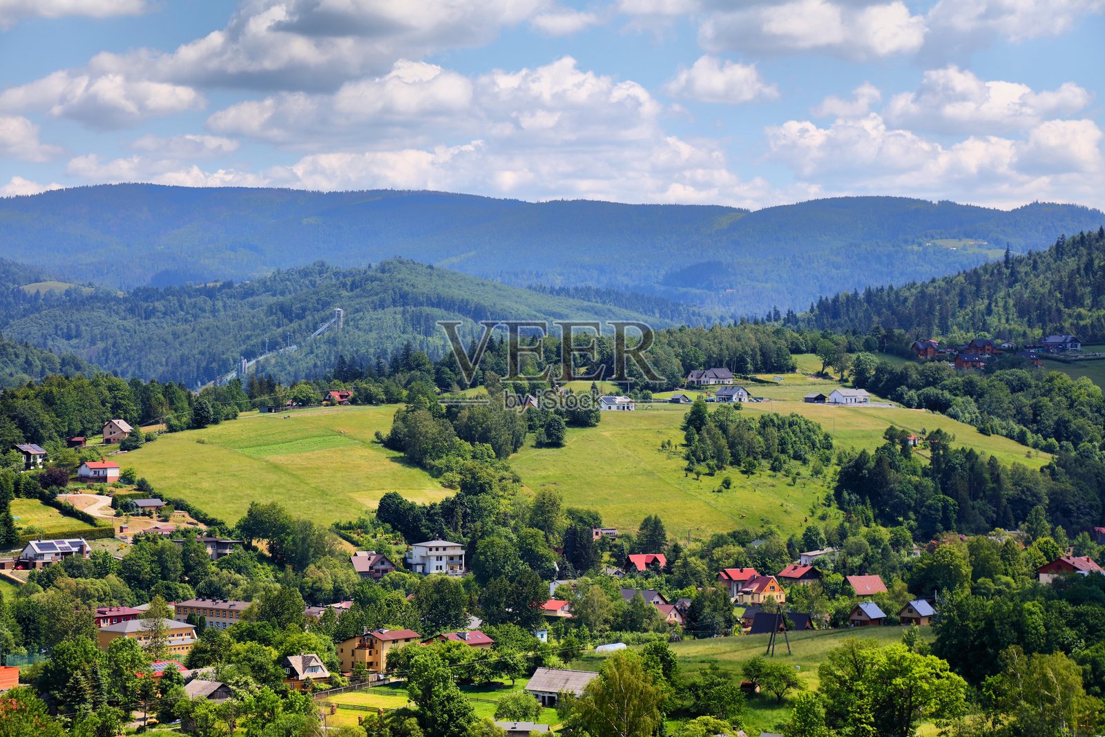 波兰维斯瓦镇照片摄影图片