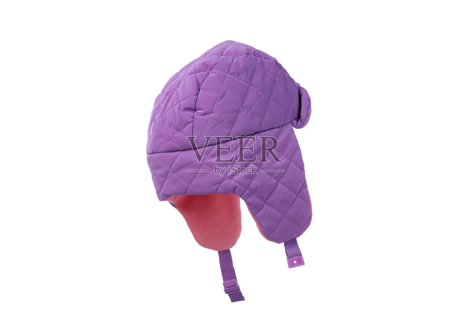 温暖的冬季帽子，孤立在白色背景上照片摄影图片