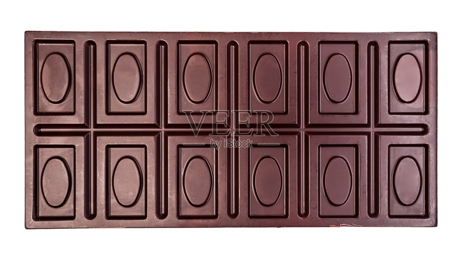 苦涩的黑巧克力棒，白色背景上的俯视图照片摄影图片