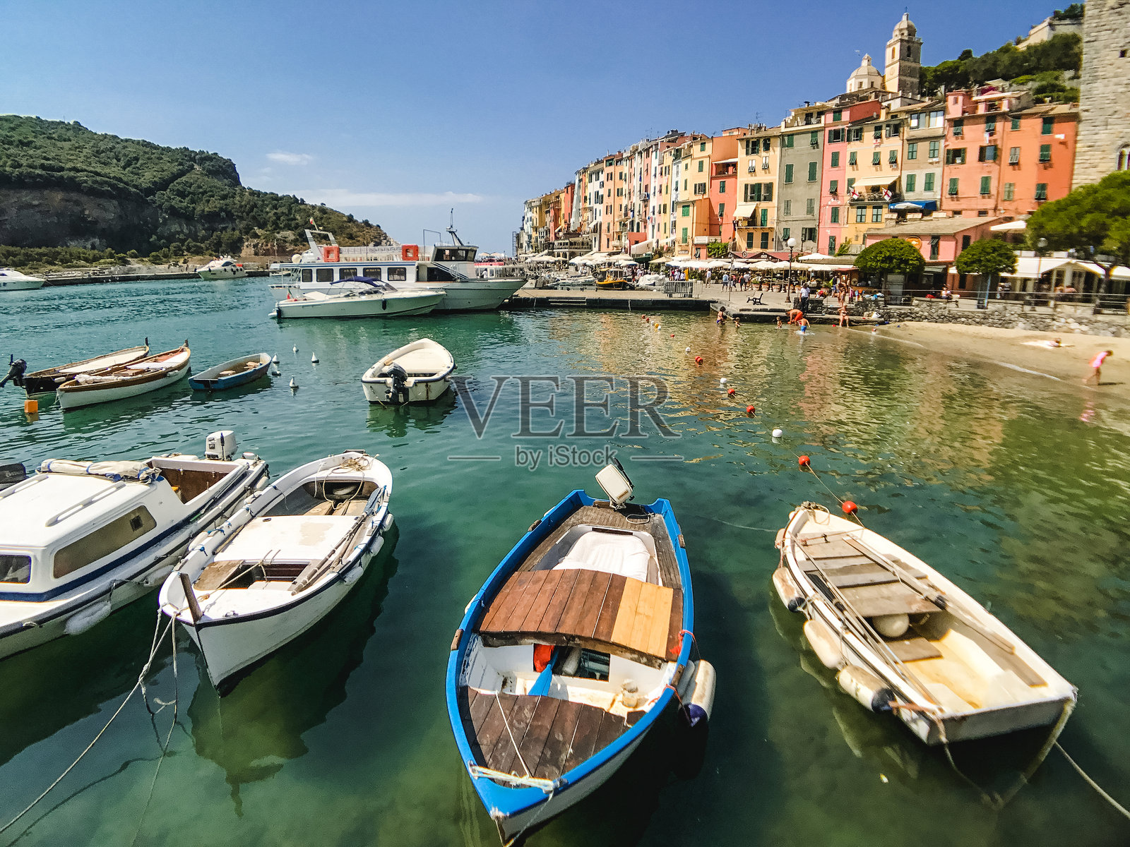 利古里亚的波尔图韦内雷港口照片摄影图片