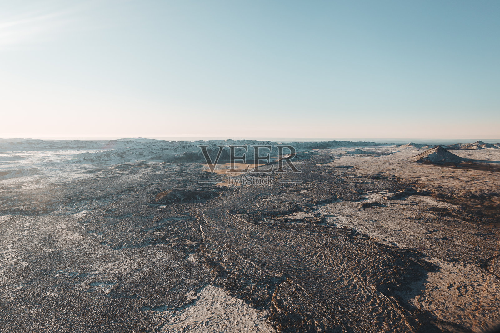 冰岛苏尔纳斯地区火山喷发后的空中视角 – 最近喷发的痕迹照片摄影图片