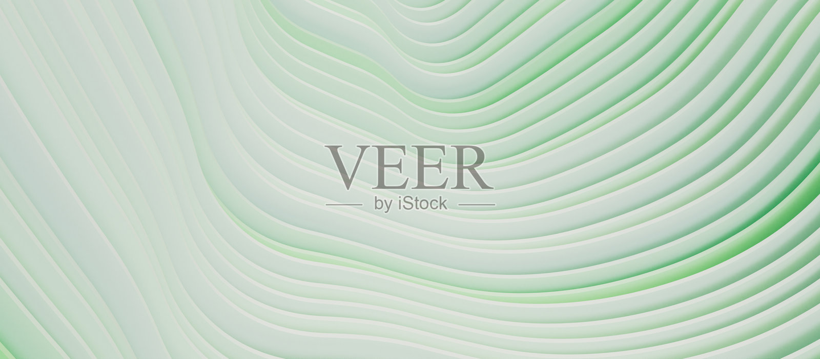 抽象的白色薄荷渐变纸切割背景。流体动力学分层设计模板3D渲染。简约现代膜纹理图案。照片摄影图片