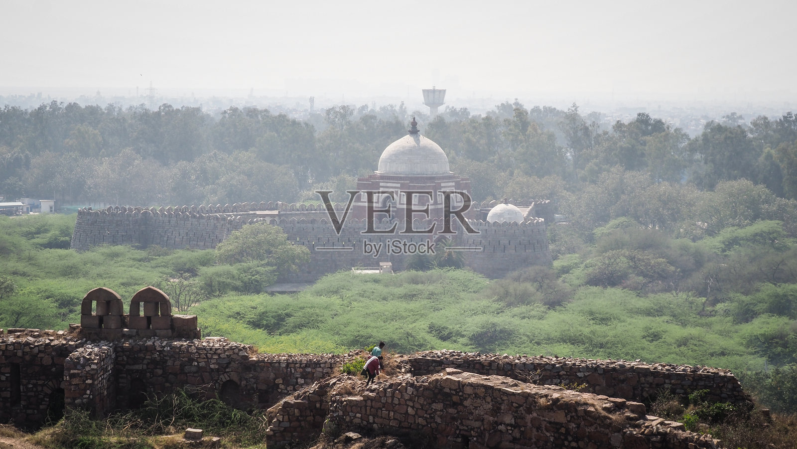 德里费罗兹沙科特拉堡的建筑风格照片摄影图片