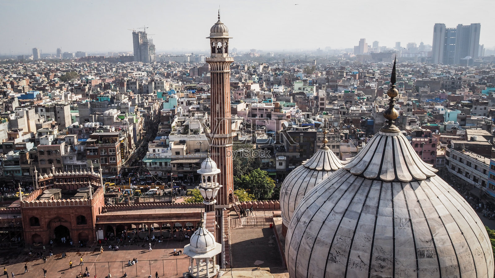 德里的贾玛清真寺建筑照片摄影图片