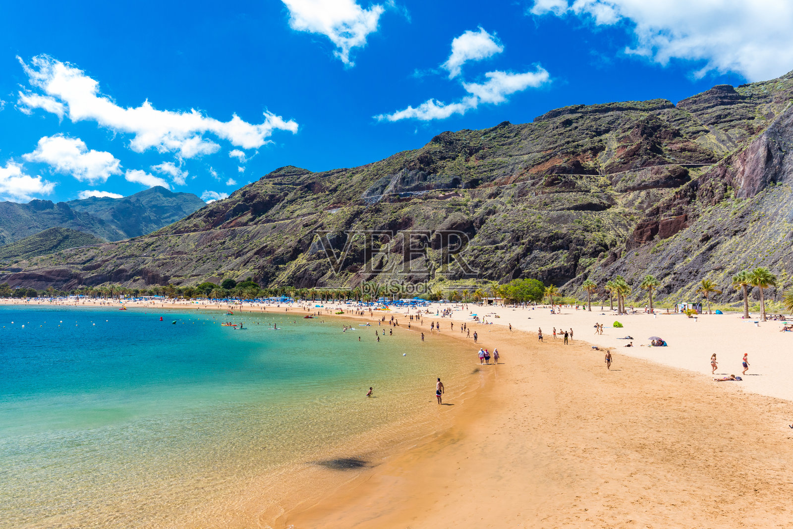 特内里费岛的拉斯特雷西塔斯海滩，西班牙，加那利群岛照片摄影图片