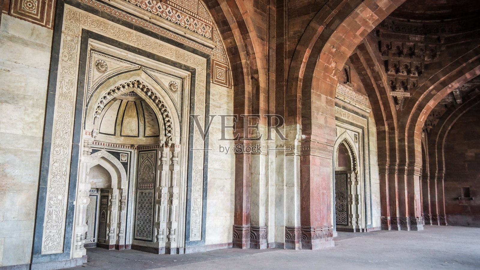 印度德里的建筑风格照片摄影图片