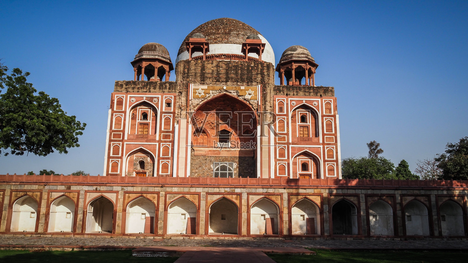 印度德里的建筑风格照片摄影图片
