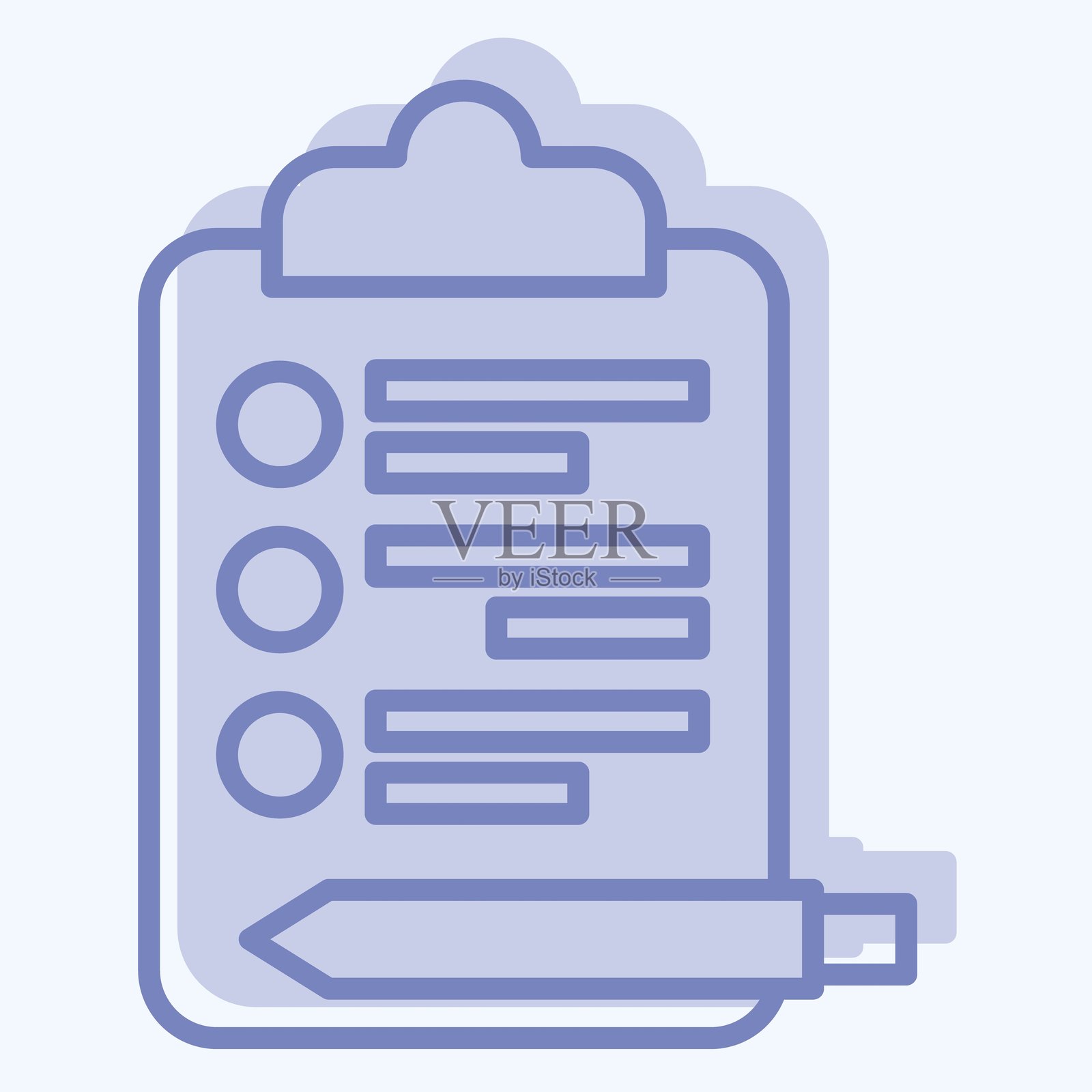 图标选举调查。与选举符号相关。双色风格。设计可编辑。插画图片素材