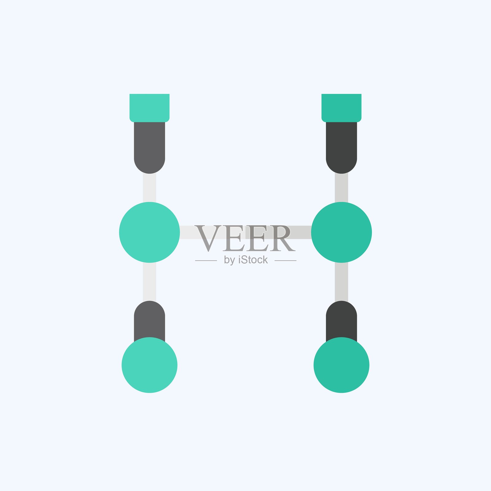 与马术运动相关的图标元素。扁平风格。可编辑设计。插画图片素材