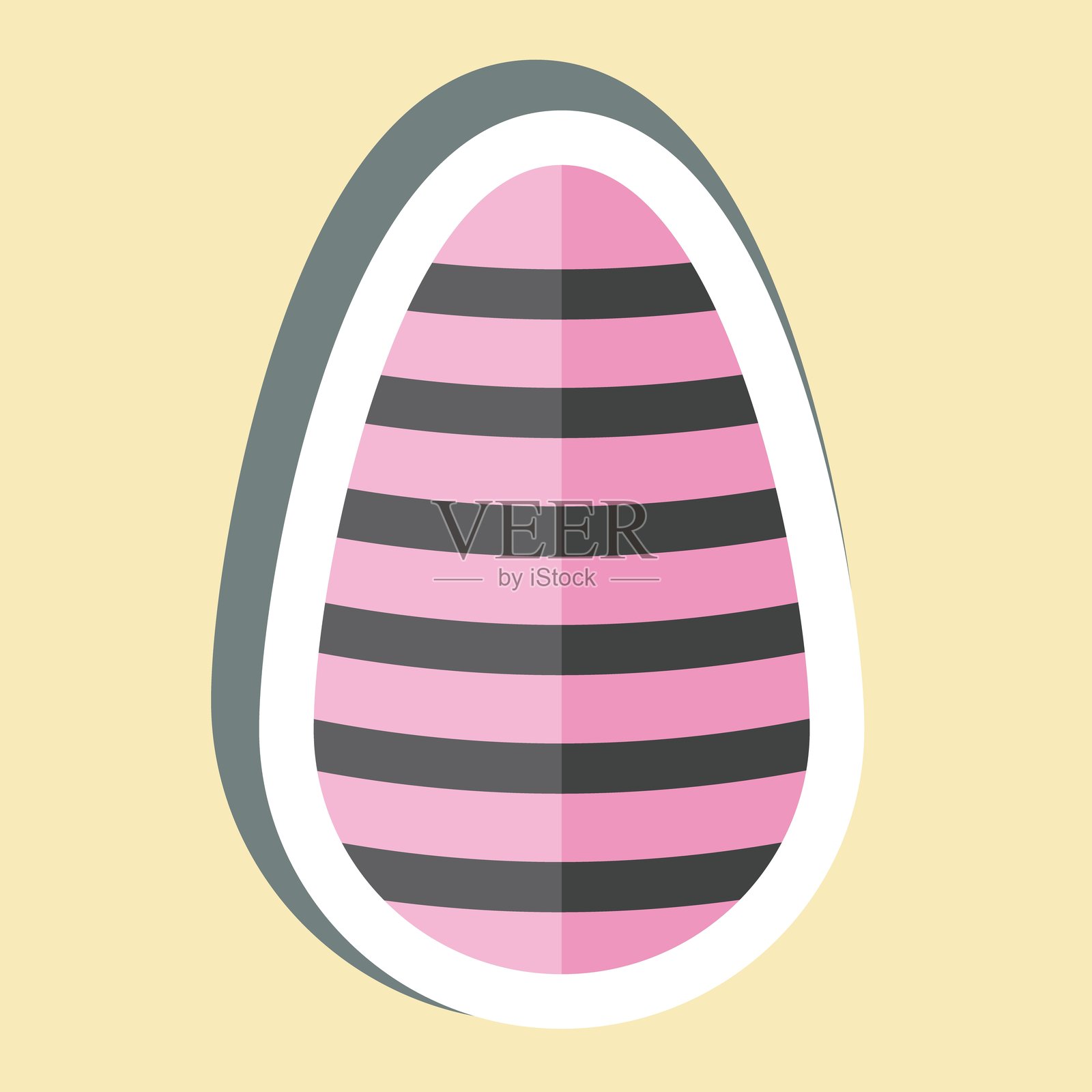 贴纸神环。与织物符号相关。简单设计可编辑。插画图片素材