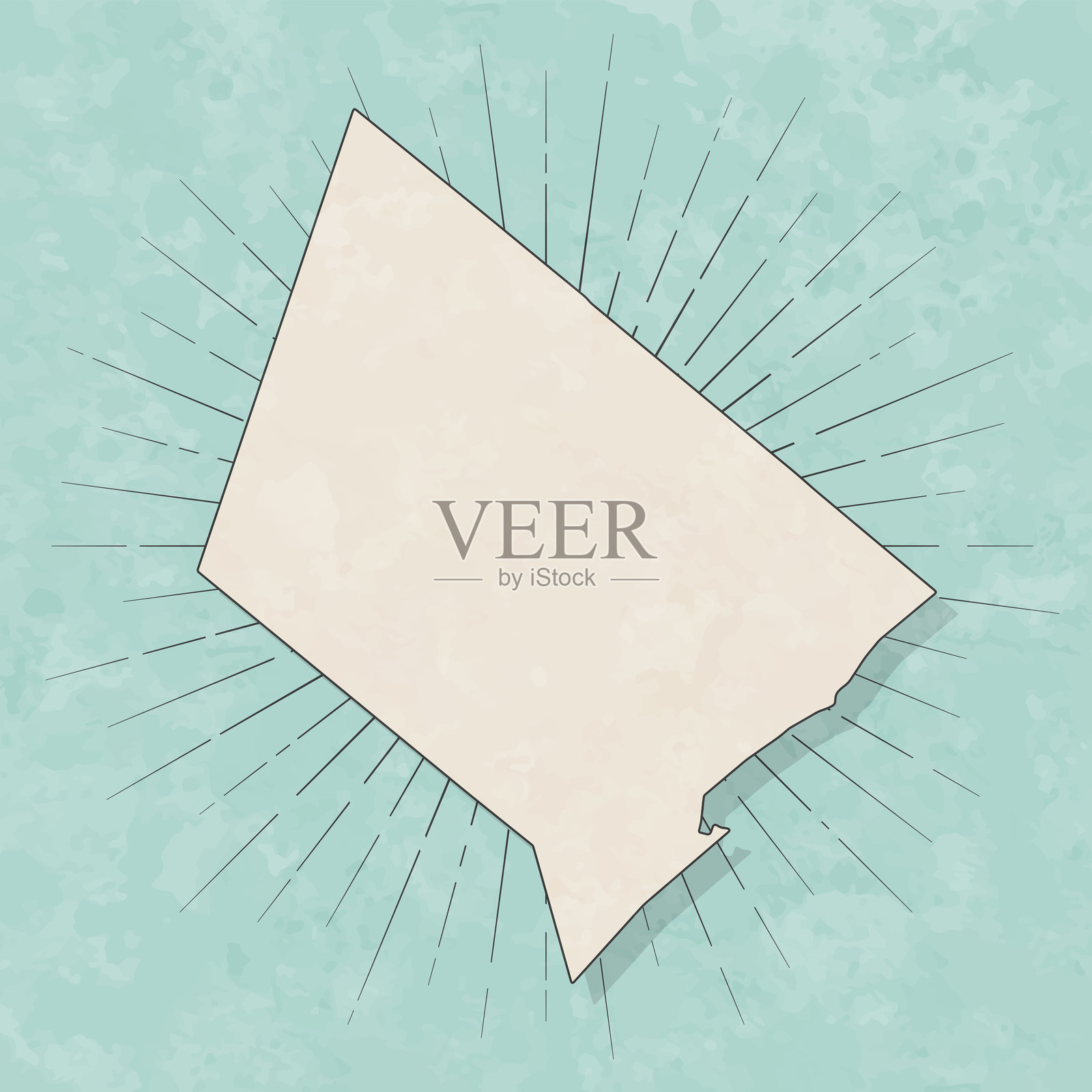 德克萨斯州海斯县。复古风格地图 - 旧纹理纸张插画图片素材