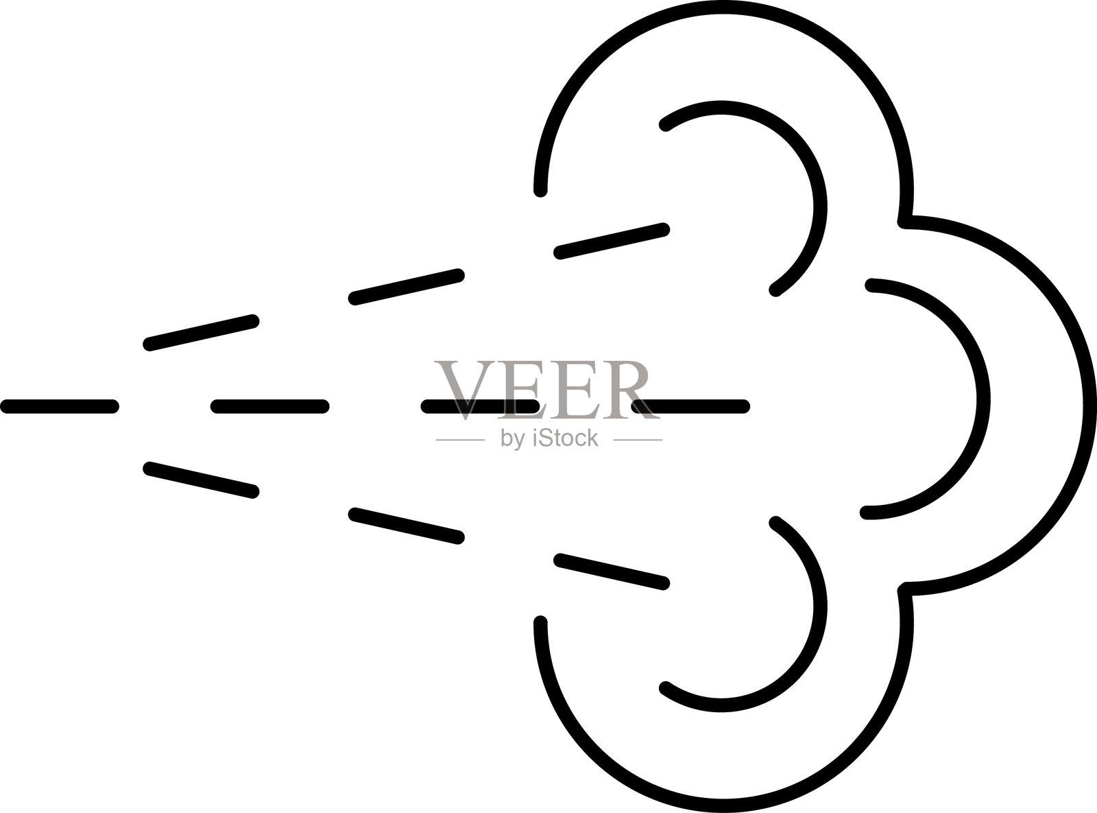 喷雾矢量图标。喷雾图标集，包括用于油漆气雾剂或除臭剂喷雾的水或空气喷嘴。喷雾图标集。简单的黑色喷雾云符号 - 矢量。插画图片素材