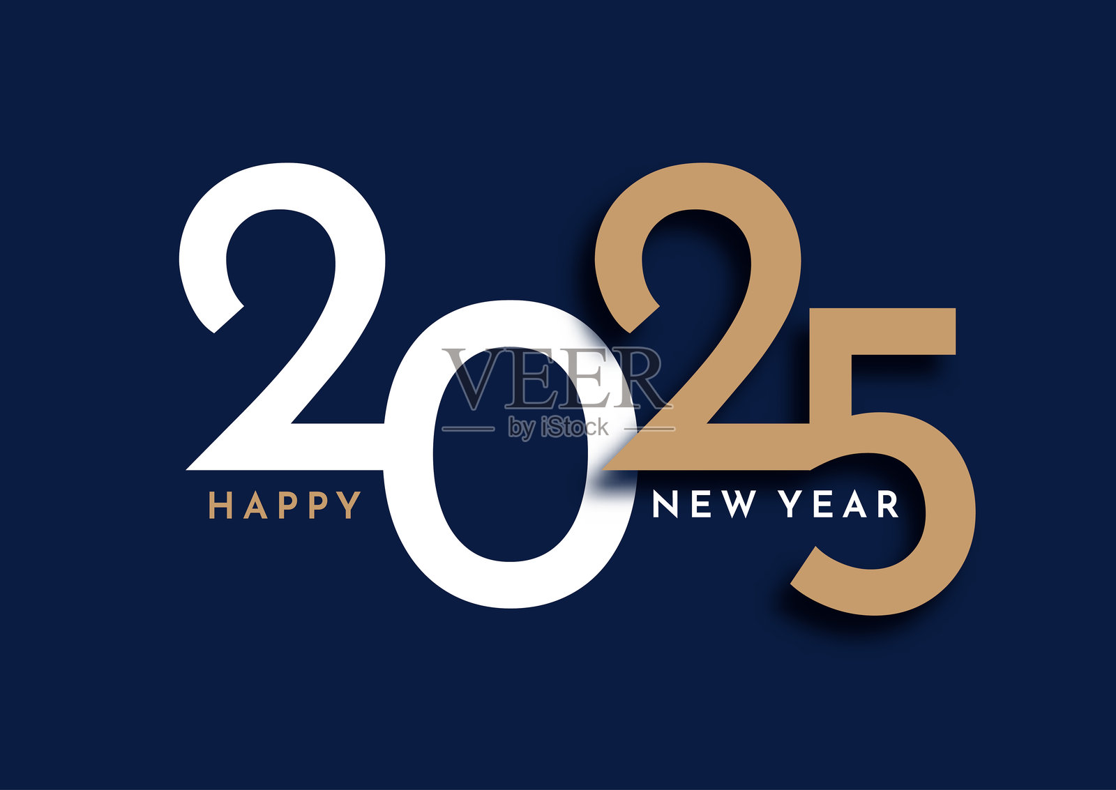 新年快乐背景，简约数字设计插画图片素材