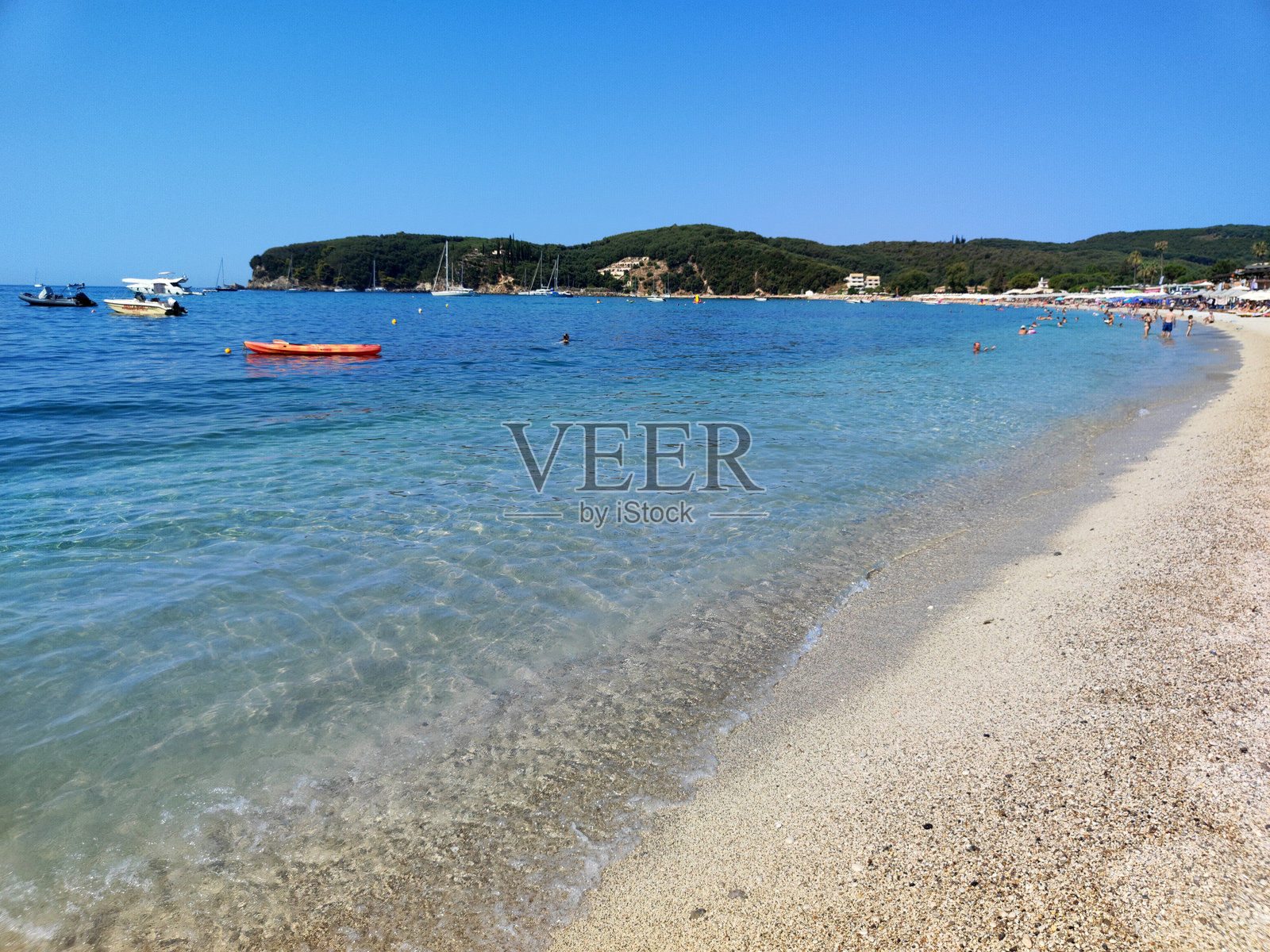 希腊伊奥尼亚海岸的帕尔加镇照片摄影图片