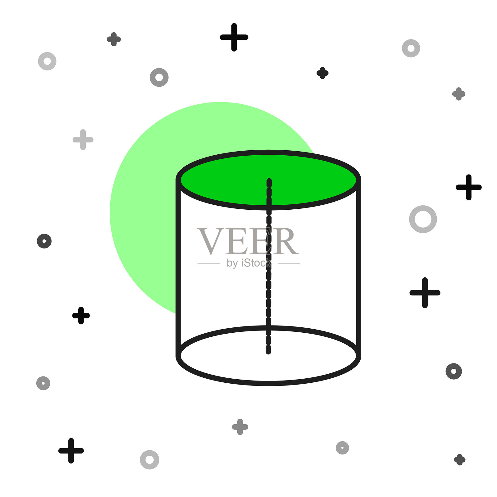 填充轮廓几何图形图标，孤立于白色背景。抽象形状。几何装饰。矢量图。插画图片素材