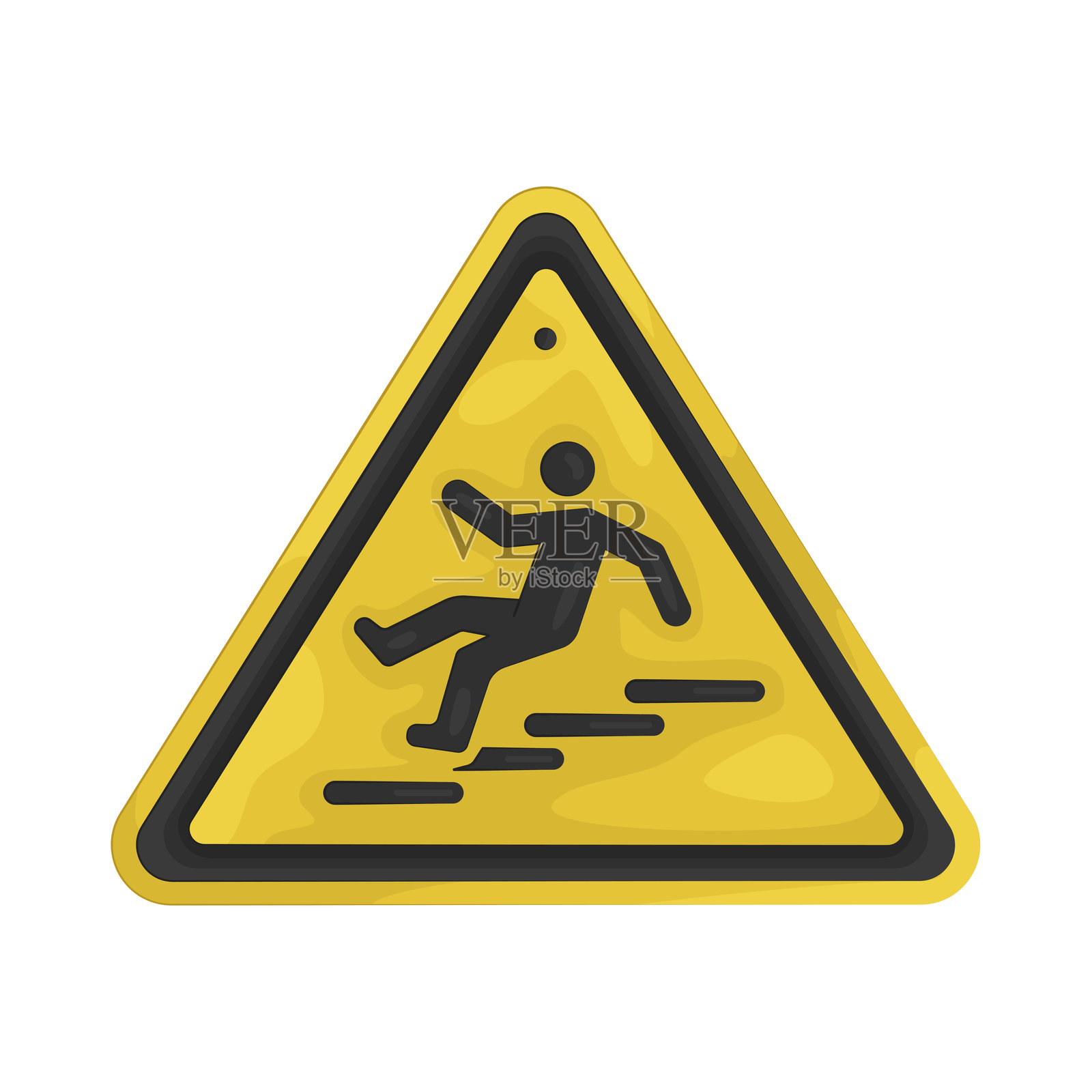 小心滑溜的表面插画图片素材