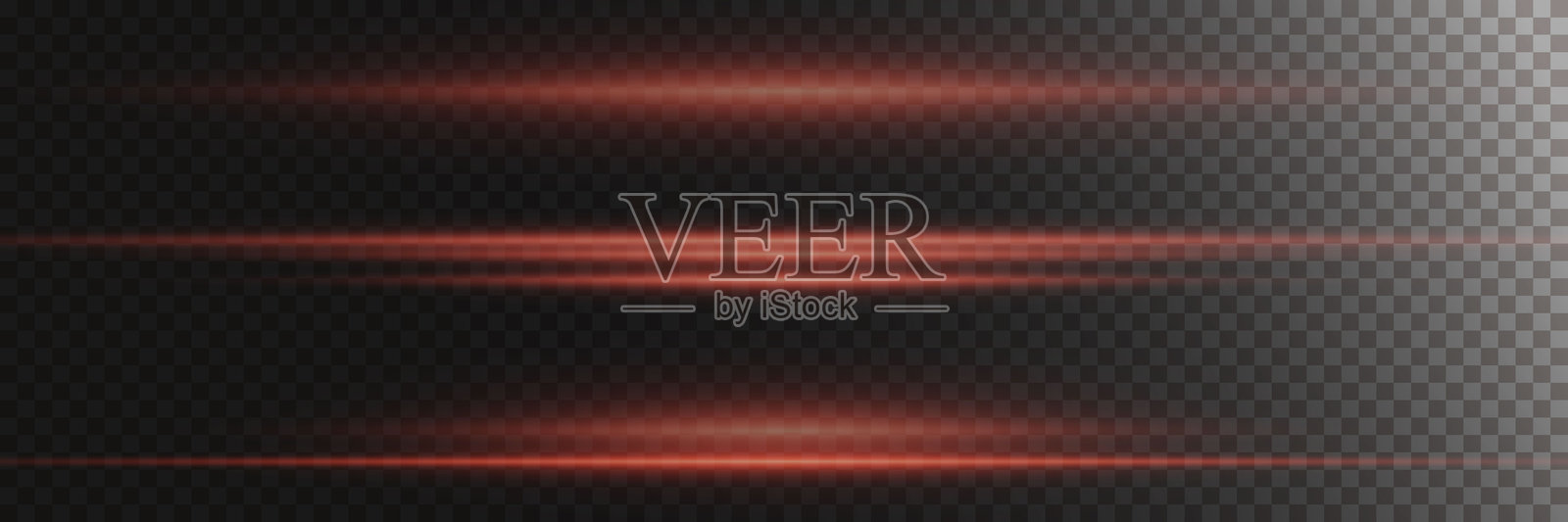 红色线条光速效果。激光束的横向效果。插画图片素材