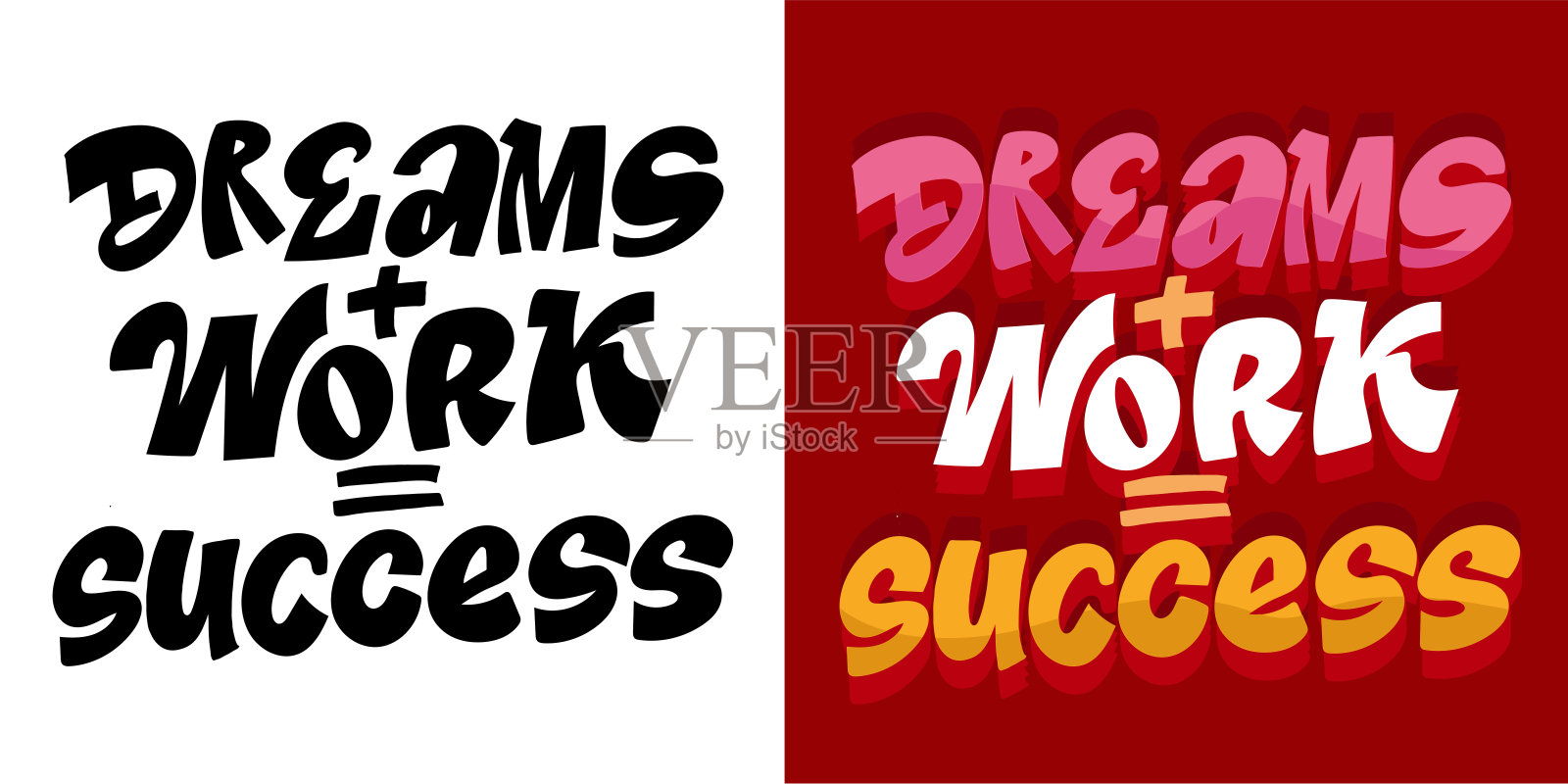 时尚手绘涂鸦字母明信片。100% 矢量图像。插画图片素材