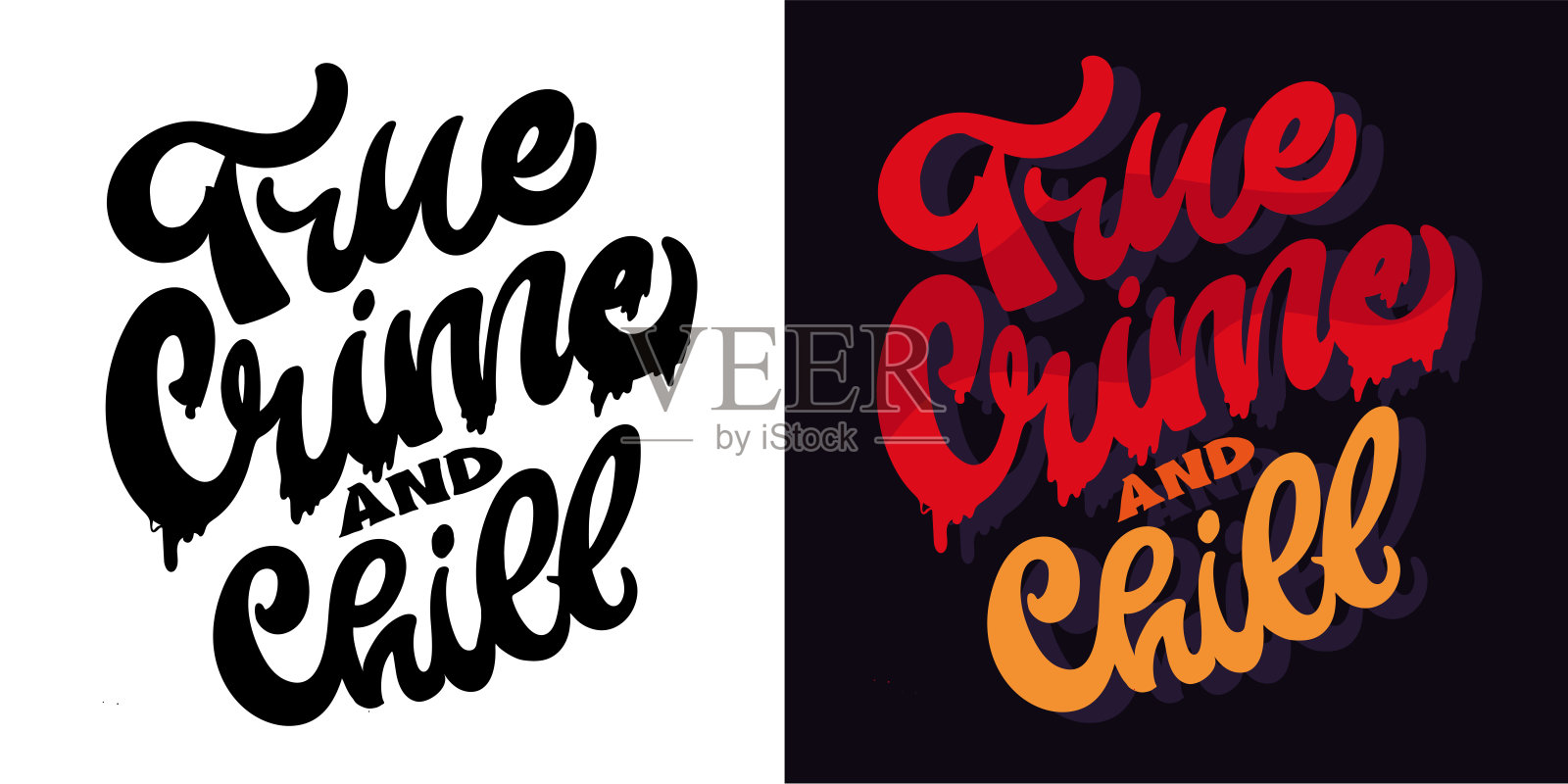 时尚手绘涂鸦字母明信片。100% 矢量图像。插画图片素材