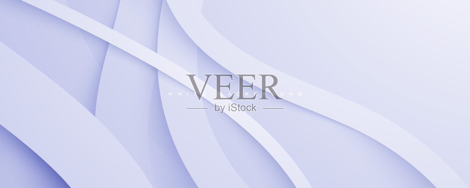 现代抽象白色背景，波浪层次与线条纹理装饰的矢量图插画图片素材