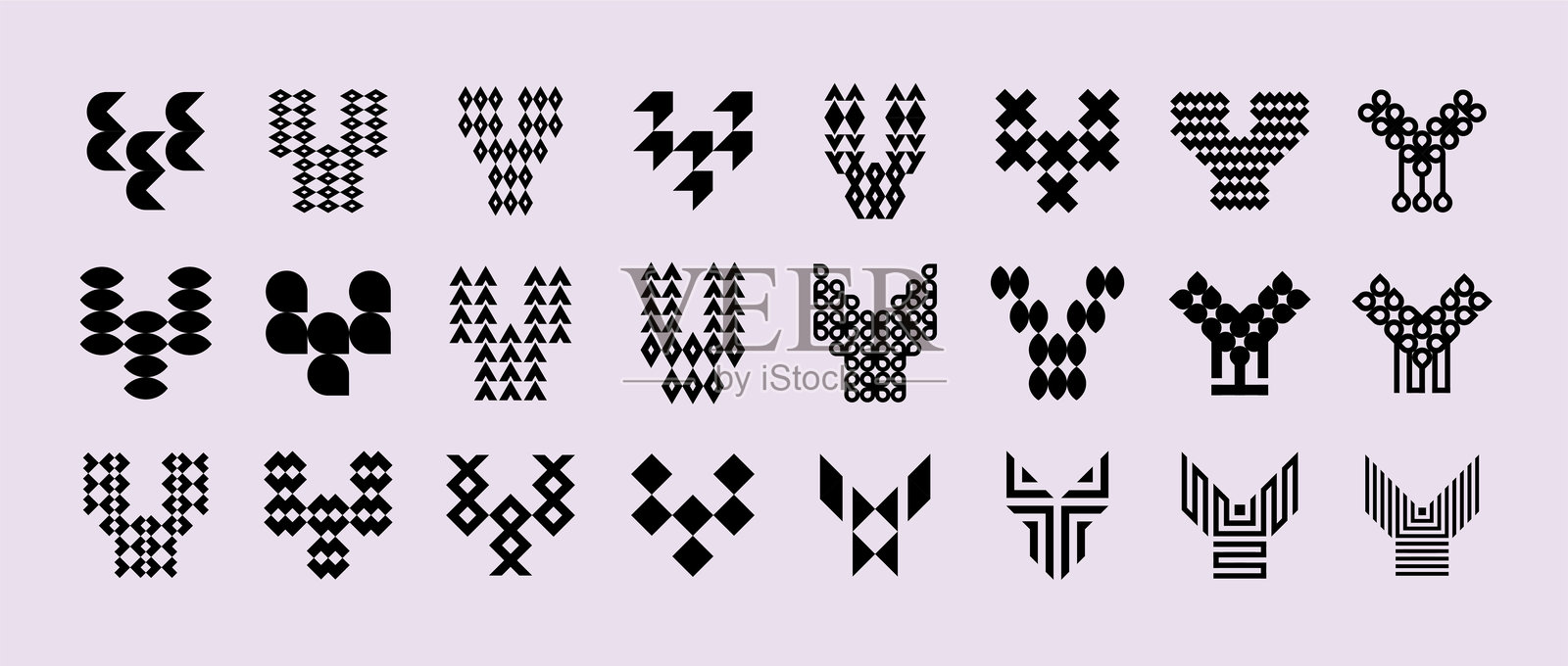 科技抽象字母Y品牌组合插画图片素材