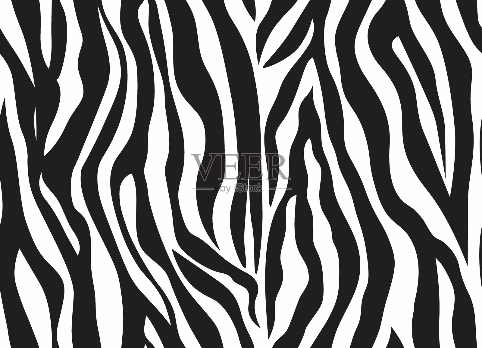 无缝黑白斑马纹理插画图片素材