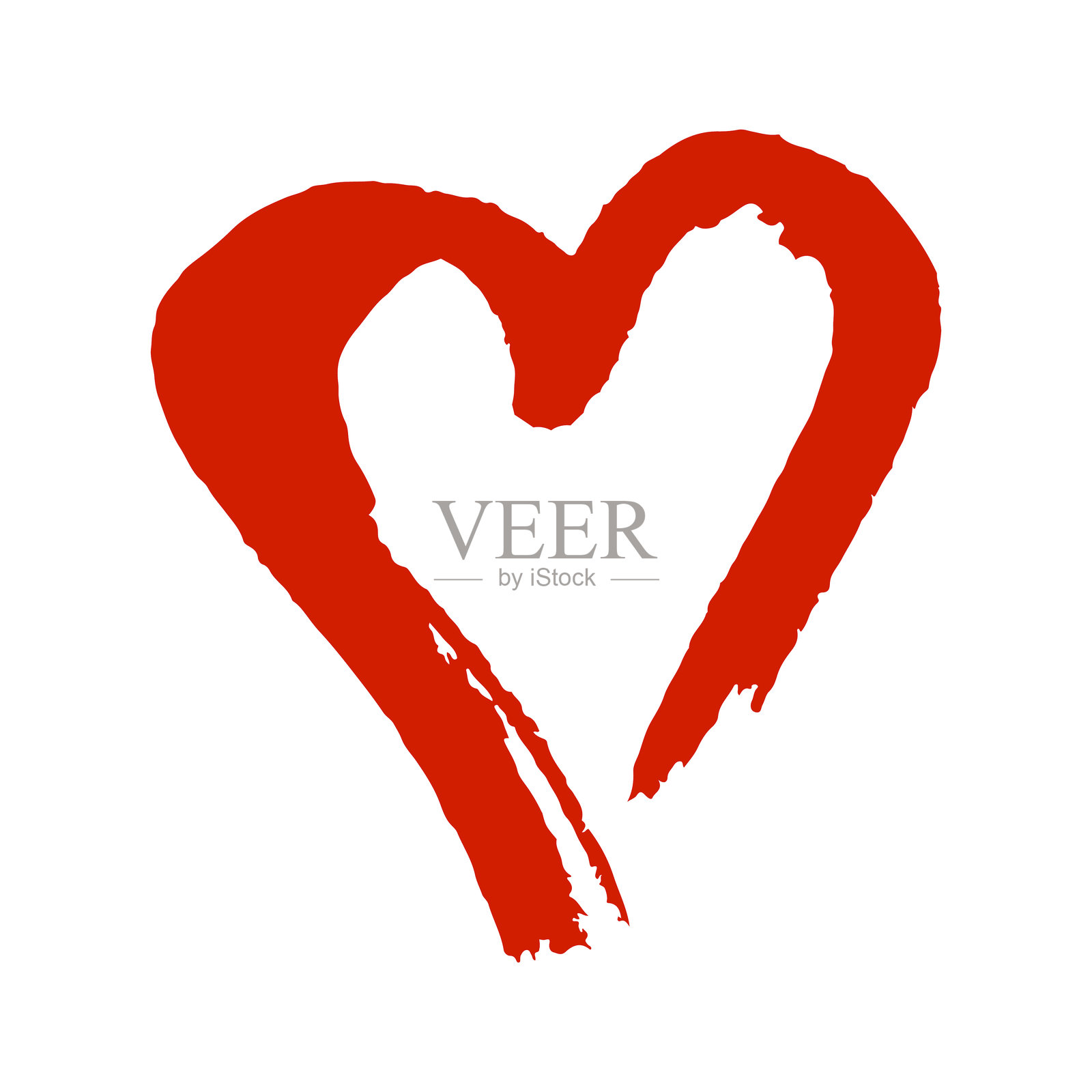 简单的手绘心形插图 涂鸦心 doodle 爱情剪贴画插画图片素材