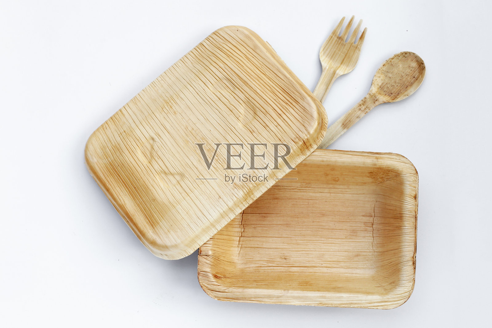 槟榔 palm 叶盘，自然食品容器照片摄影图片