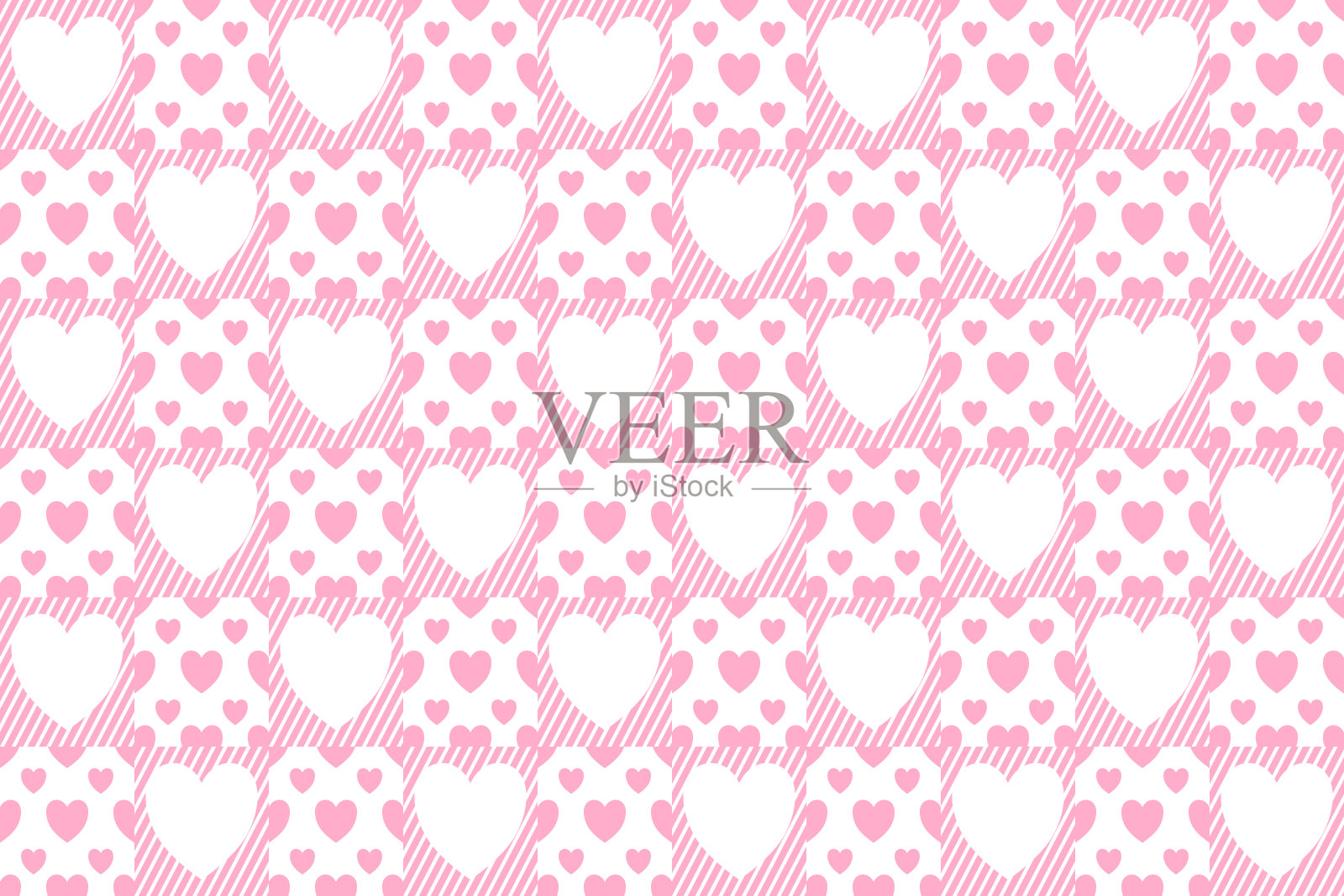 现代情人节背景心形图案插画图片素材