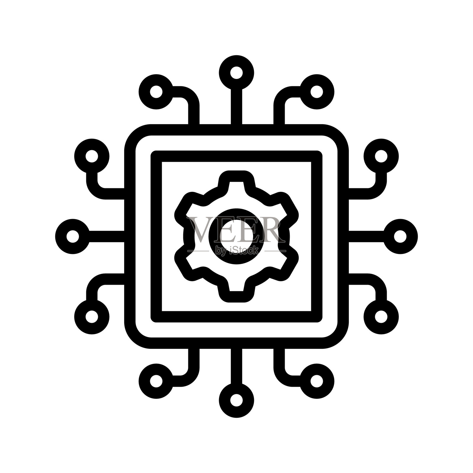 处理器管理插画图片素材