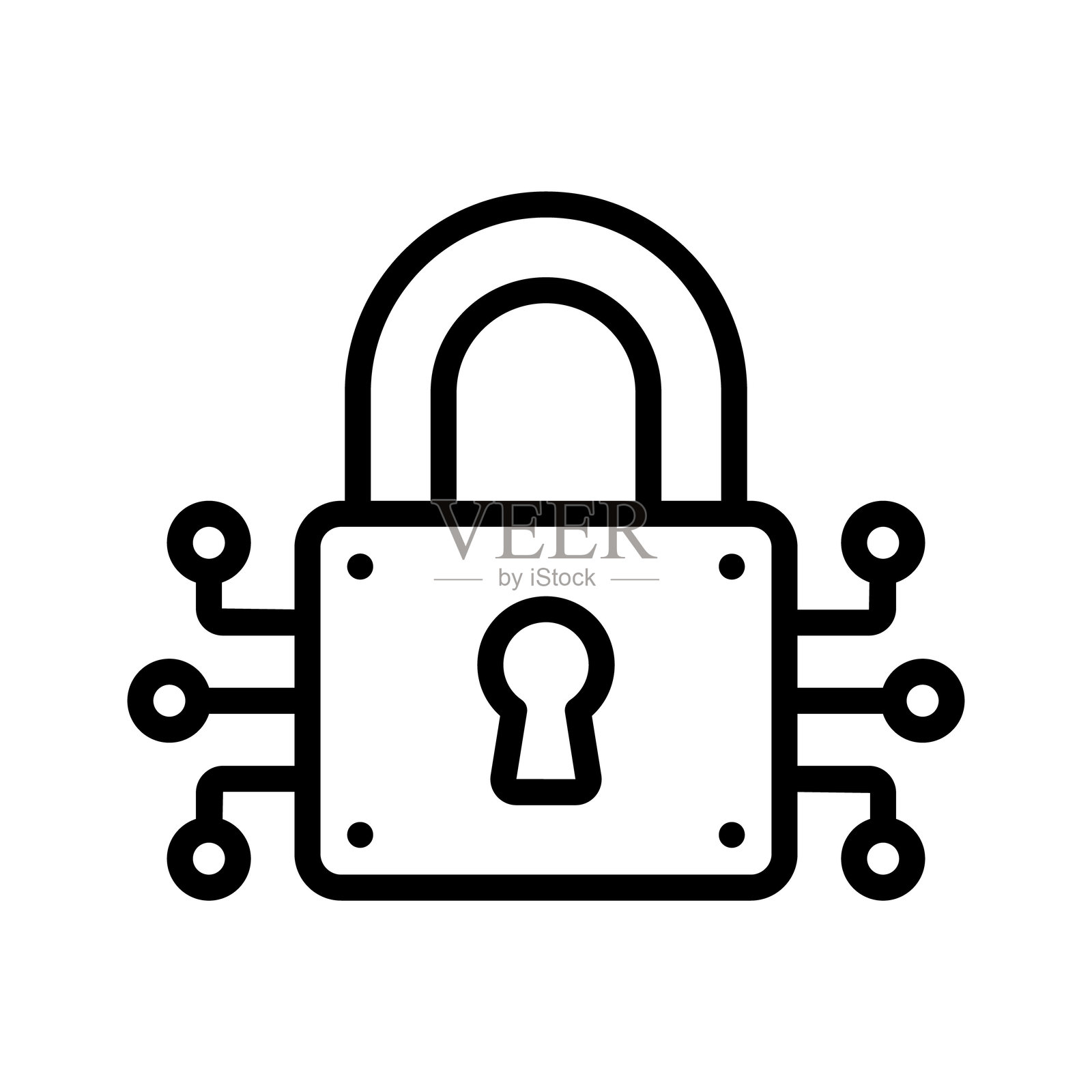 网络安全插画图片素材