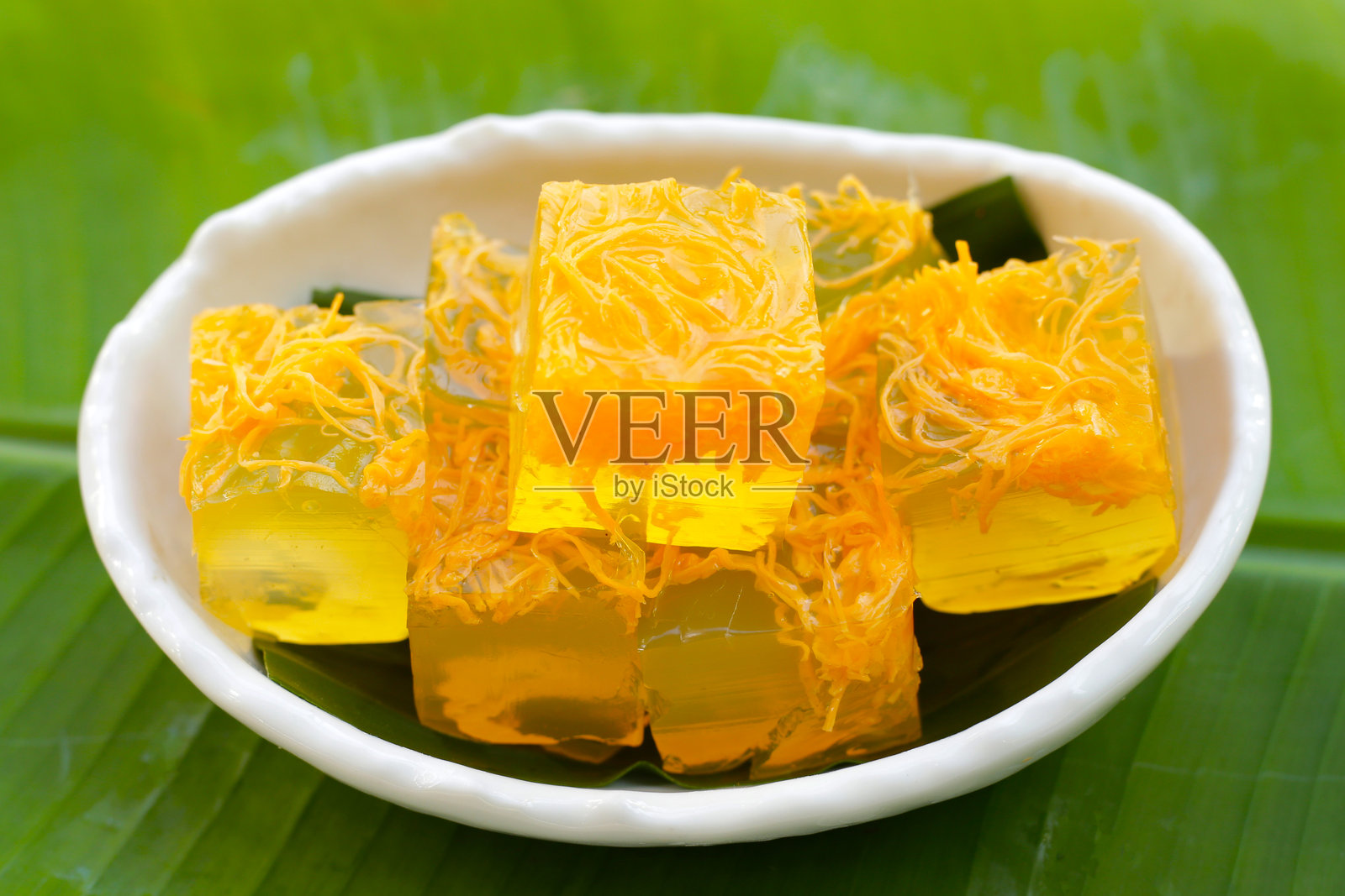 泰国甜蛋丝果冻照片摄影图片