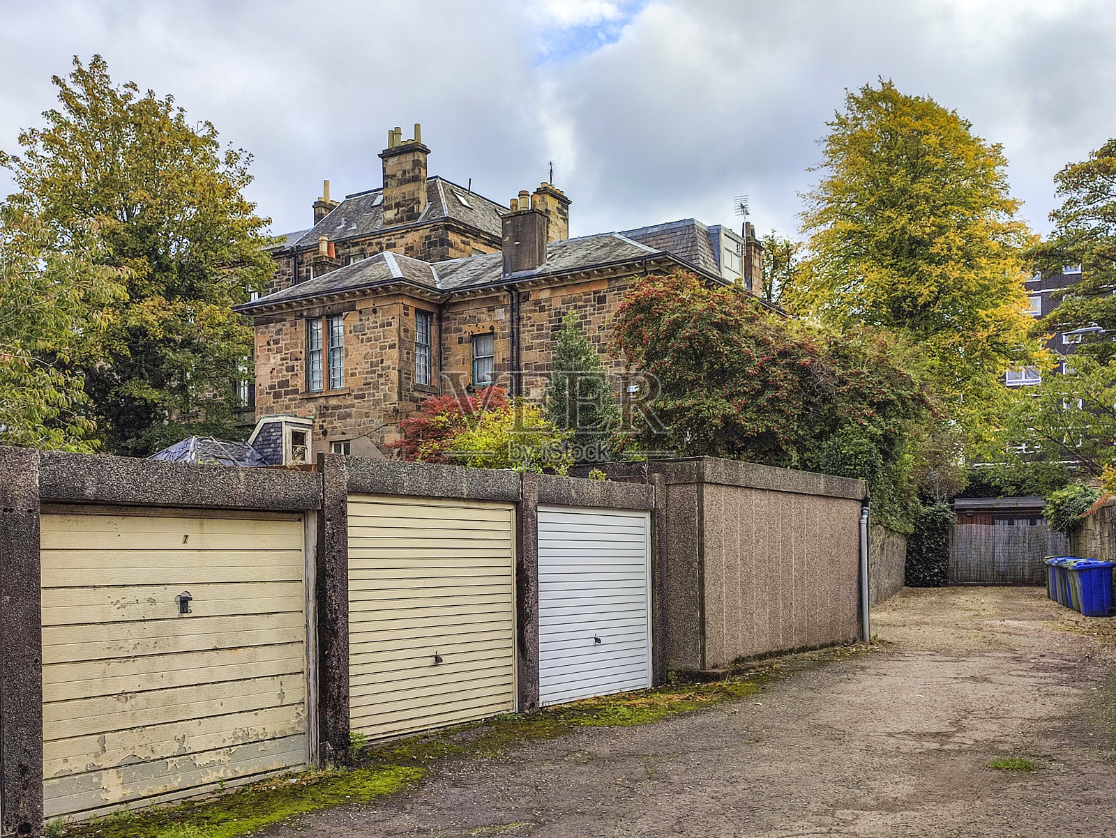 苏格兰英格兰秋季的格拉斯哥古老历史建筑照片摄影图片